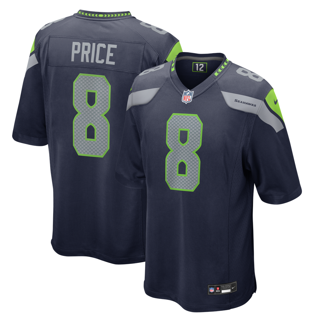 Seattle Seahawks Jadarian Price College Navy Team Game Jersey