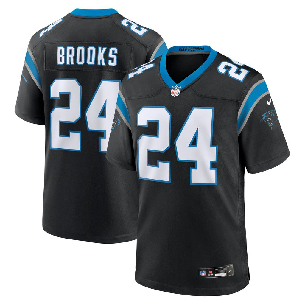 Carolina Panthers Jonathon Brooks Black Game Jersey