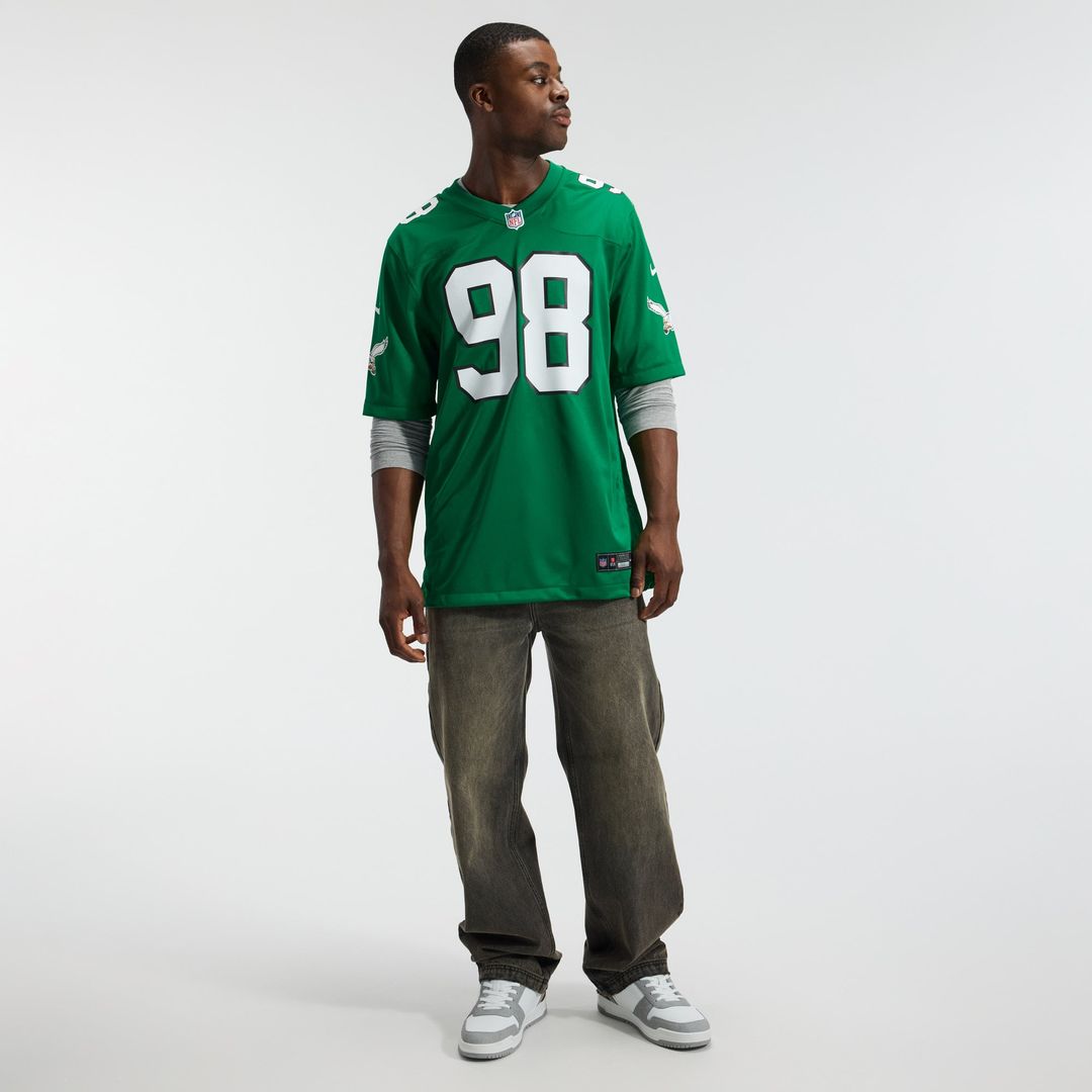 Philadelphia Eagles Jalen Carter Midnight Green Team Game Jersey