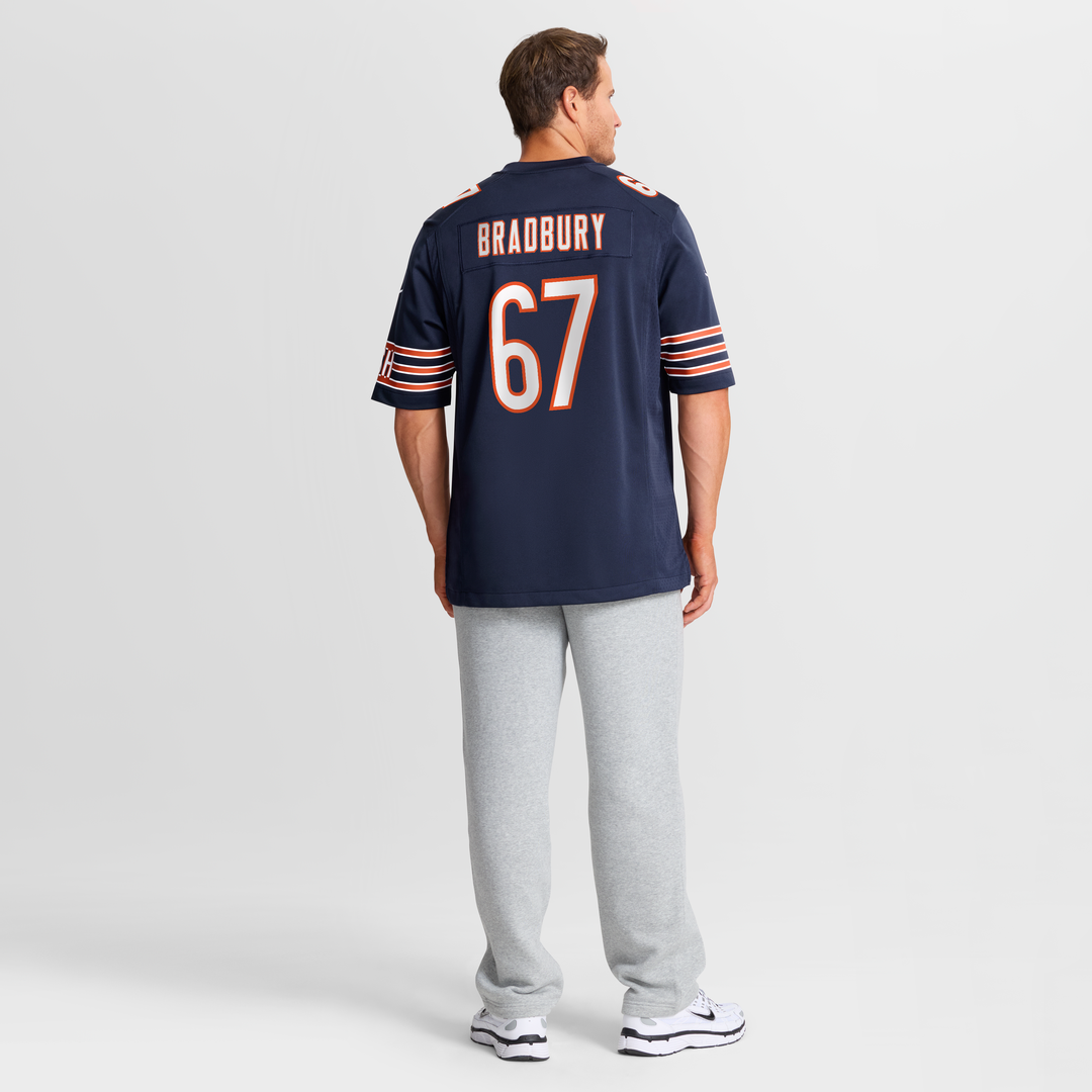 Chicago Bears Garrett Bradbury Navy Team Game Jersey