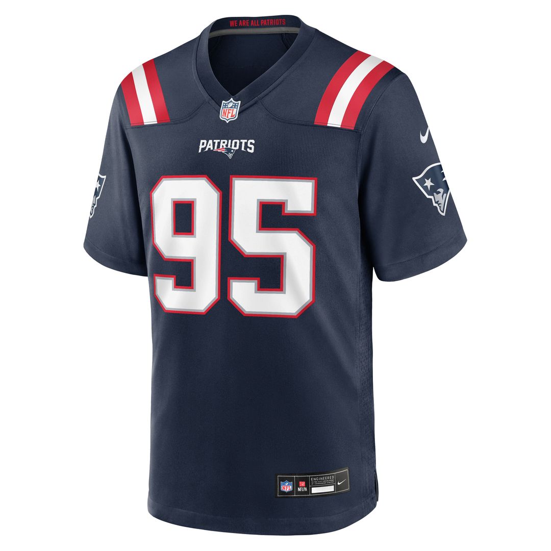 New England Patriots Eric Gregory Navy Team Game Jersey