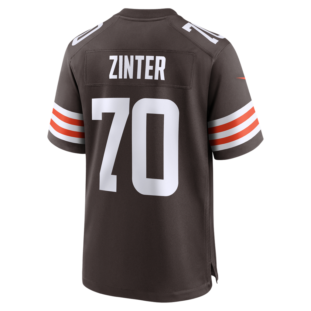 Cleveland Browns Zak Zinter Brown Team Game Jersey