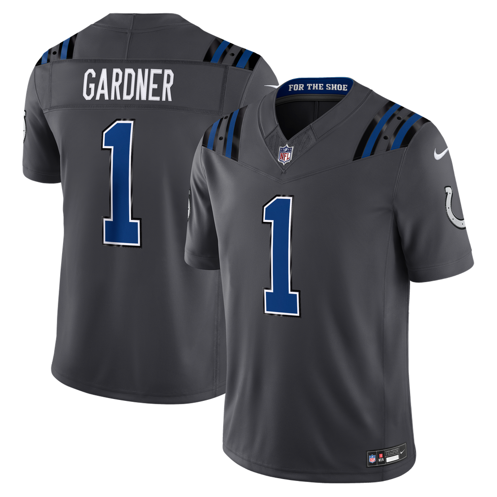 Indianapolis Colts Ahmad Sauce Gardner Anthracite 2026 Rivalries Collection Stitched Limited Jersey