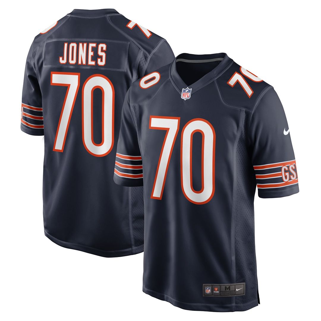 Chicago Bears Braxton Jones Navy Game Player Jersey