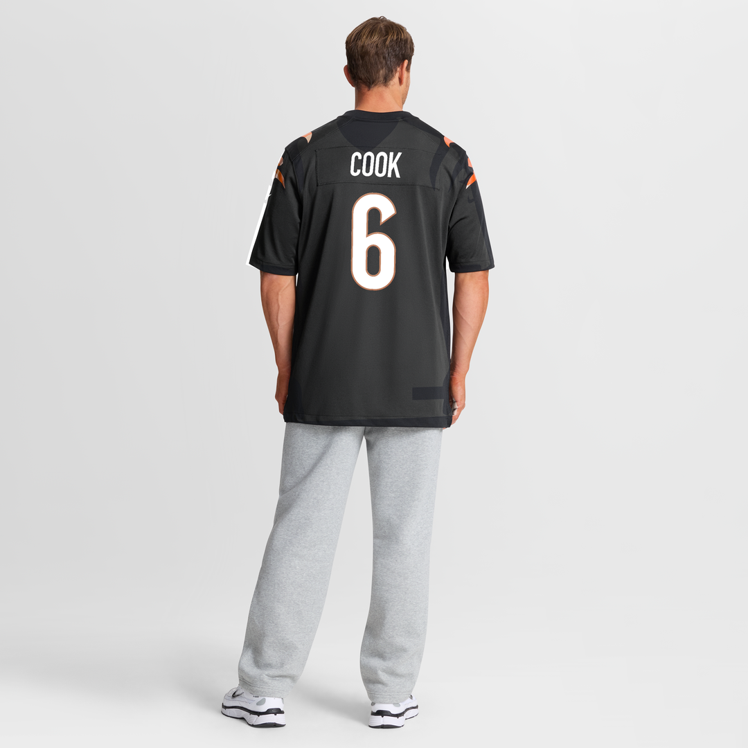 Cincinnati Bengals Bryan Cook Black Team Game Jersey