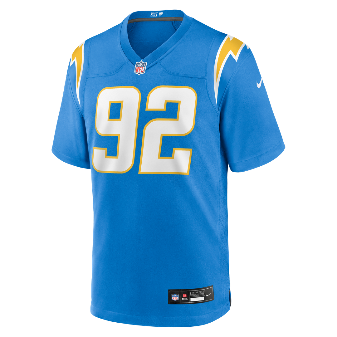 Los Angeles Chargers Justin Eboigbe Powder Blue Team Game Jersey