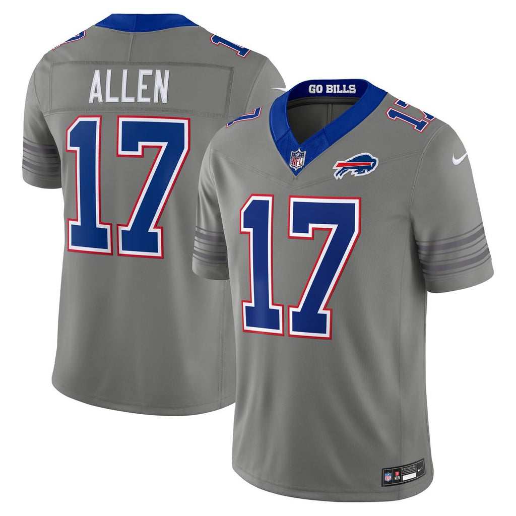 Buffalo Bills Josh Allen Gray Nickel City Vapor F.U.S.E. Stitched Limited Jersey