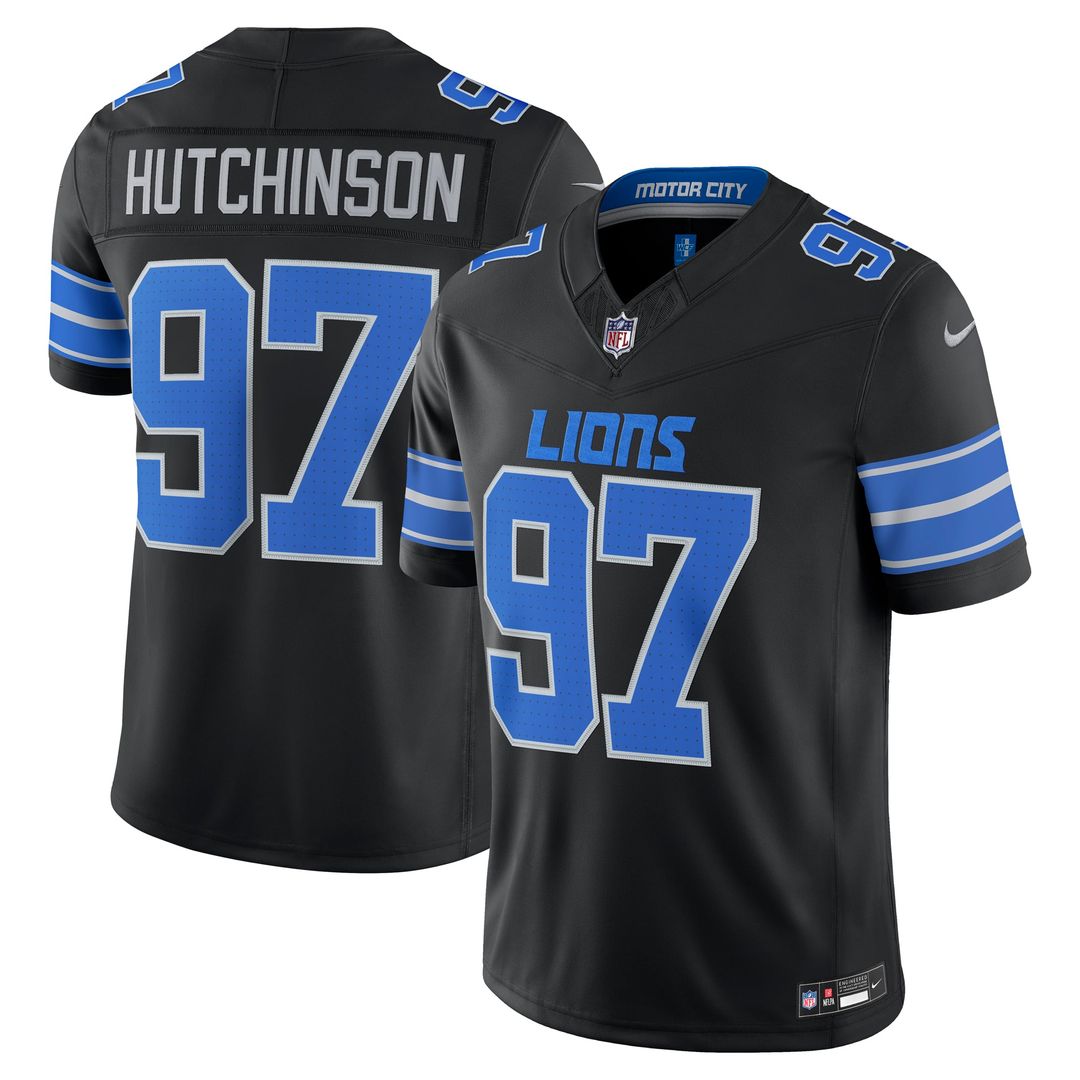 Detroit Lions Aidan Hutchinson White Vapor F.U.S.E. Stitched Limited Jersey