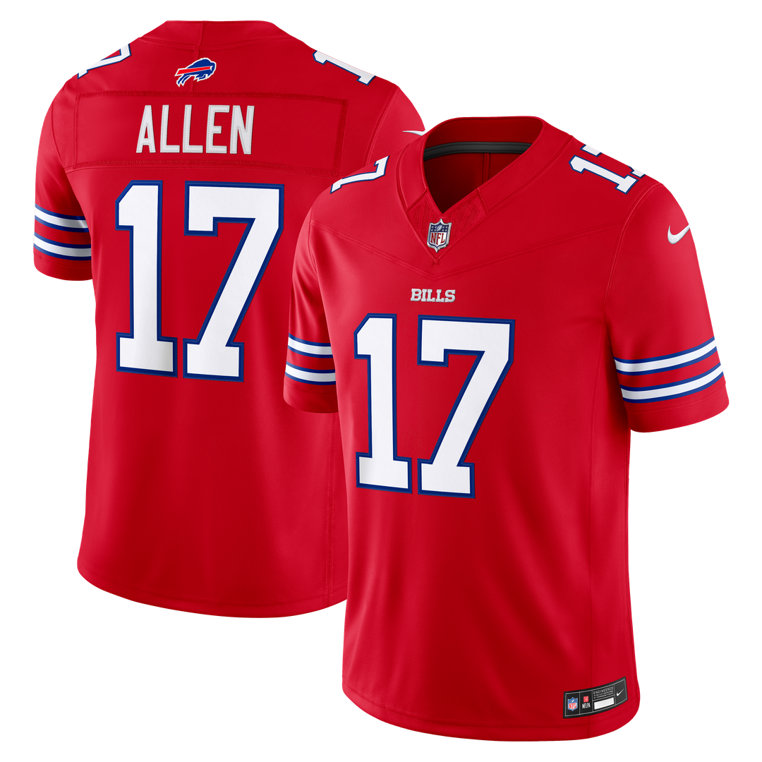 Buffalo Bills Josh Allen Red Alternate Vapor F.U.S.E. Stitched Limited Jersey