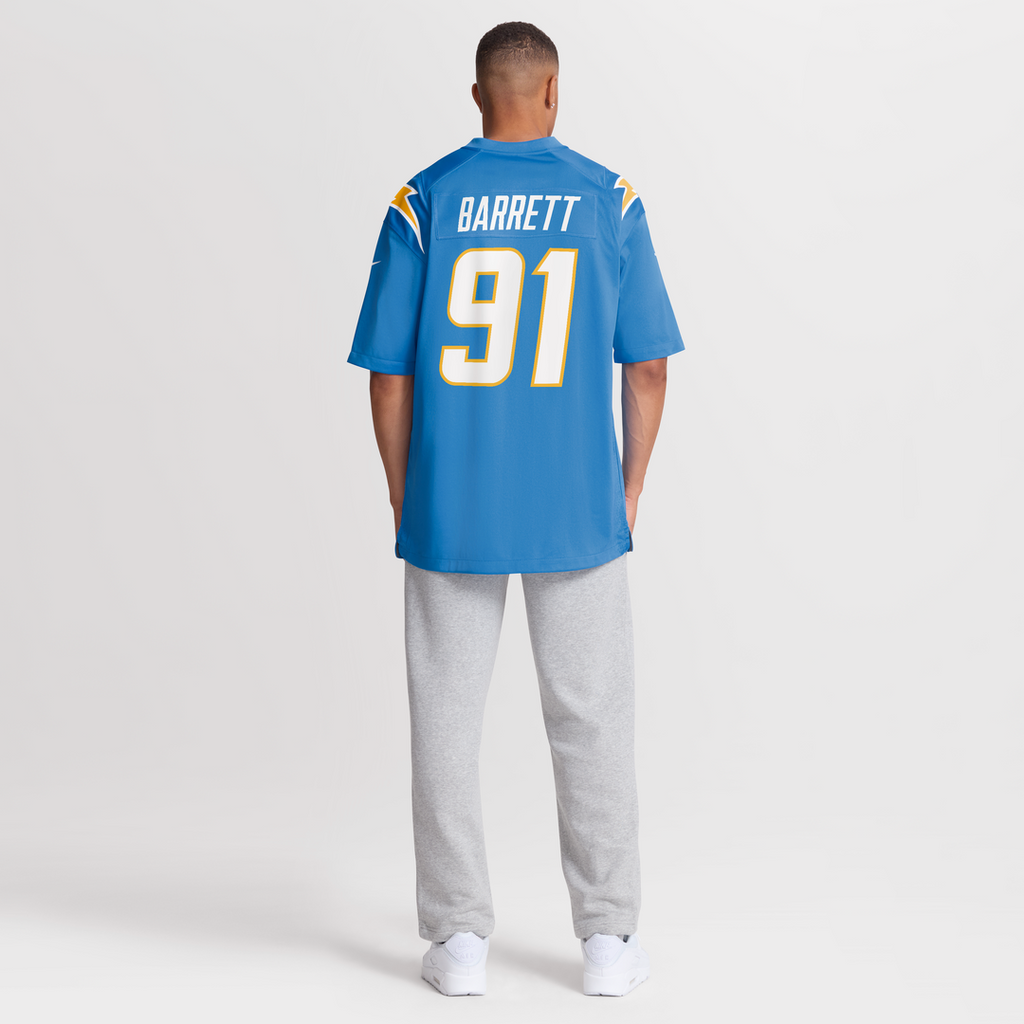 Los Angeles Chargers Nick Barrett Powder Blue Team Game Jersey