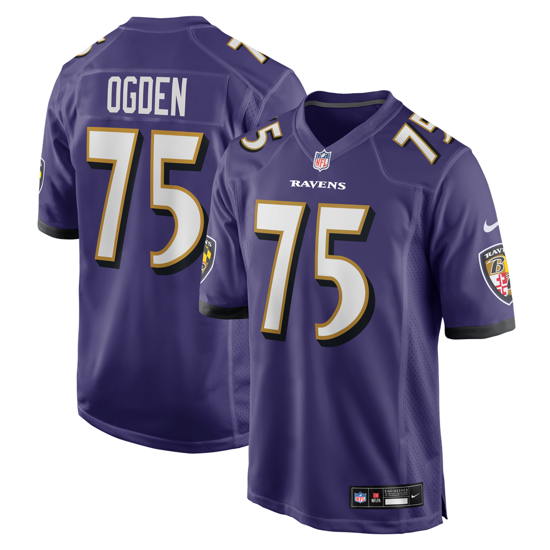 Baltimore Ravens Jonathan Ogden Purple Game Retired Player Jersey