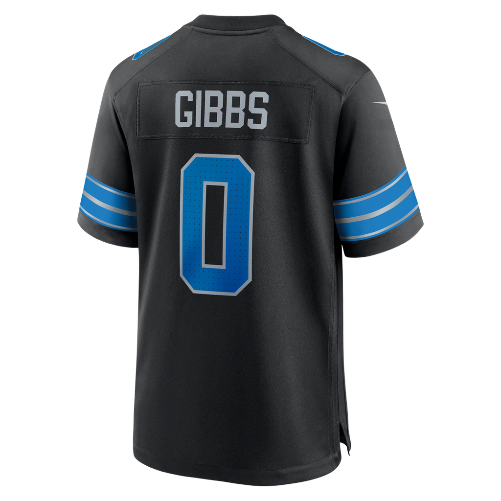 Detroit Lions Jahmyr Gibbs Black 2nd Alternate Game Player Jersey