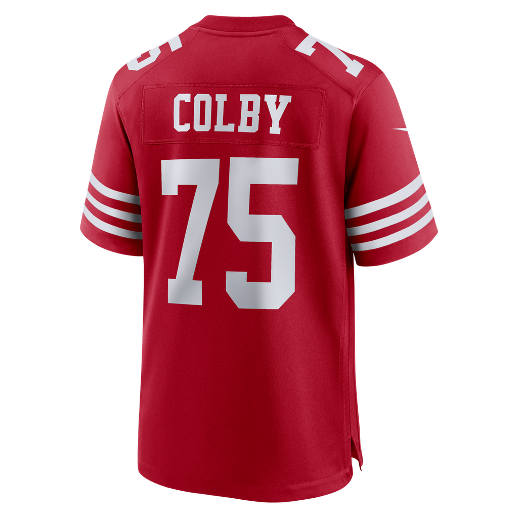 San Francisco 49ers Connor Colby Scarlet Team Game Jersey