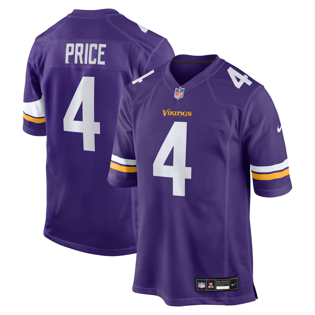 Minnesota Vikings Myles Price Purple Team Game Jersey