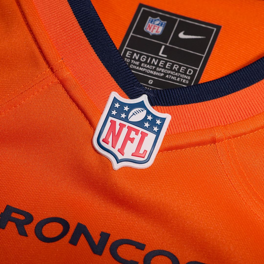 Denver Broncos Jahdae Barron Orange Game Player Jersey