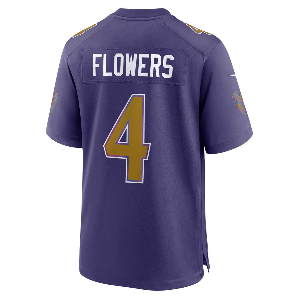 Baltimore Ravens Zay Flowers Black Alternate Game Jersey