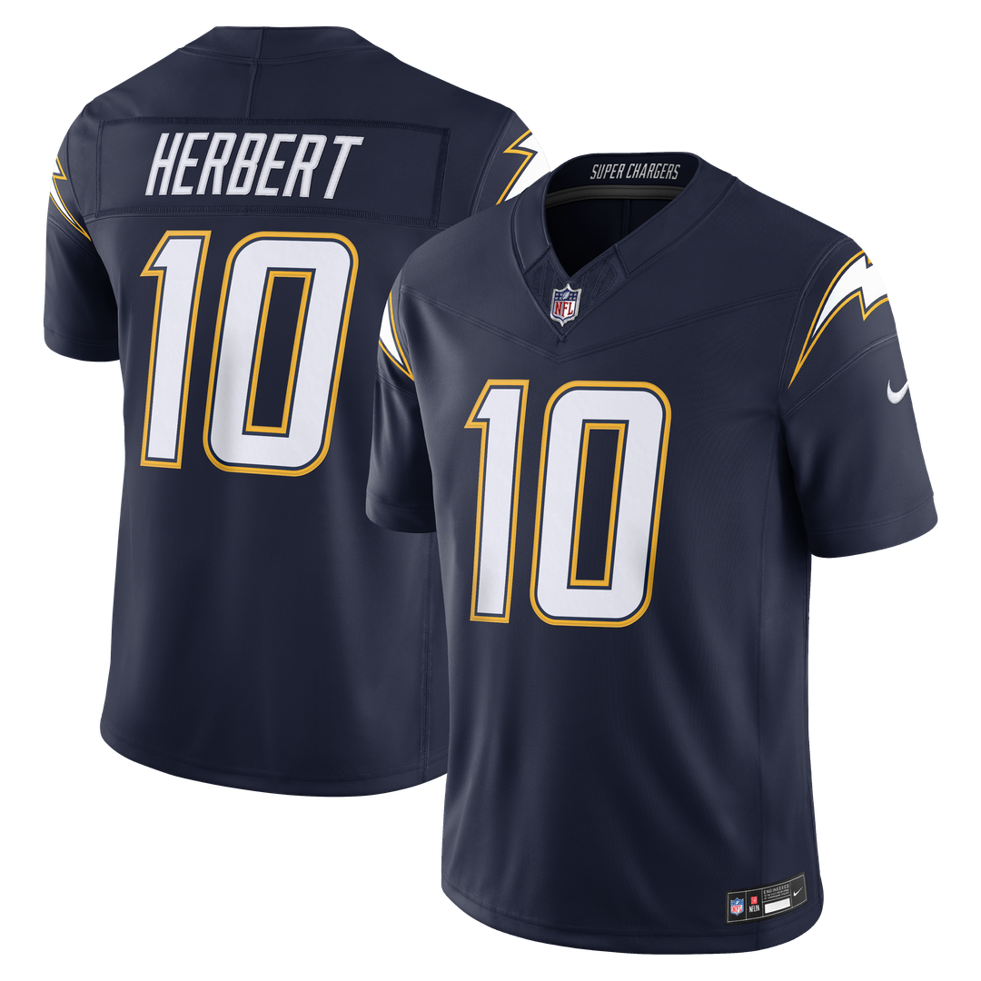 Los Angeles Chargers Justin Herbert Powder Blue Team Vapor F.U.S.E. Stitched Limited Jersey