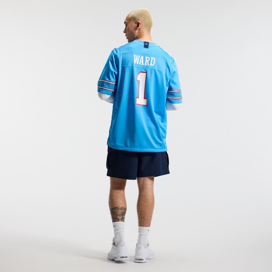 Tennessee Titans Cameron Ward Light Blue Game Jersey