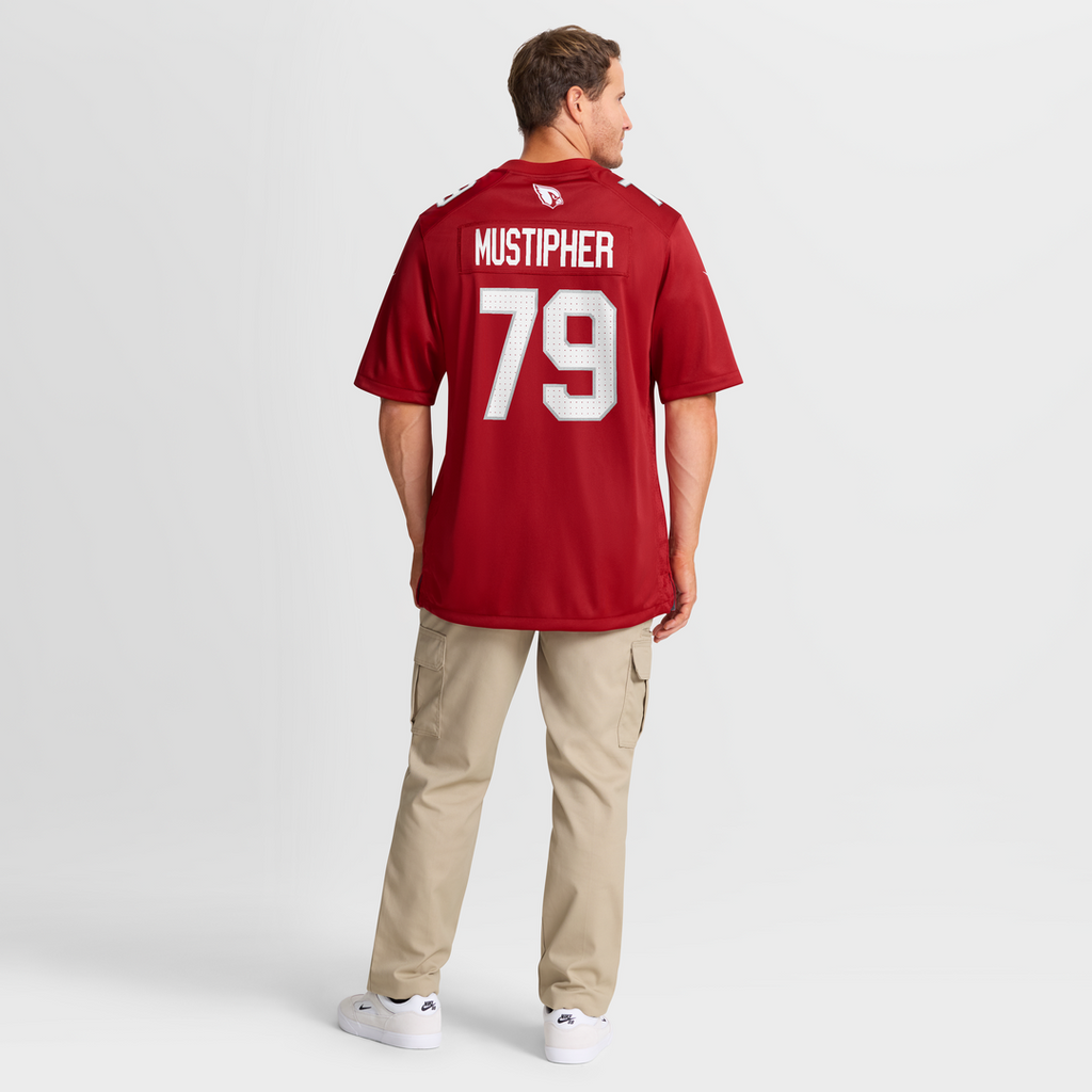 Arizona Cardinals PJ Mustipher Cardinal Team Game Jersey