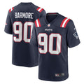 New England Patriots Christian Barmore Navy Player Game Jersey