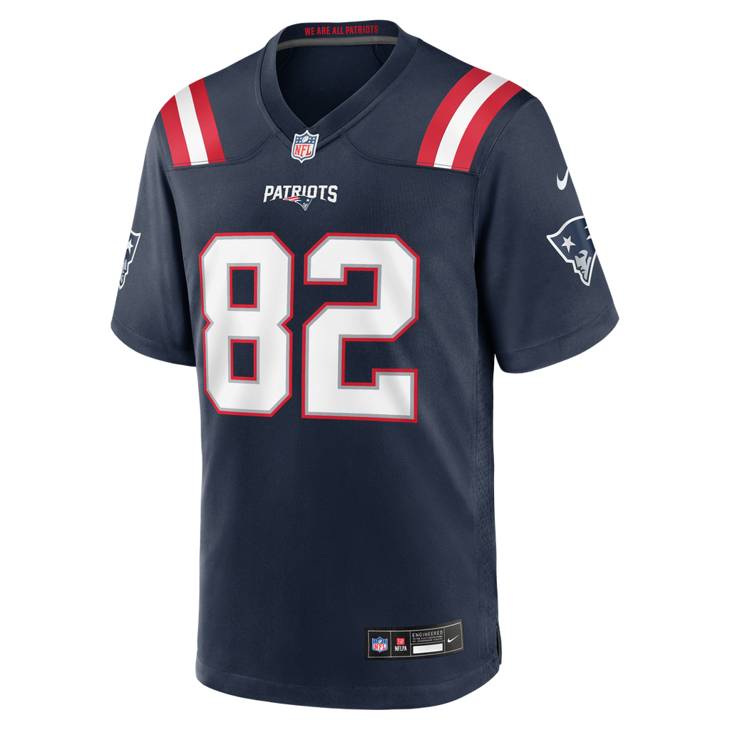New England Patriots Eli Raridon Navy Team Game Jersey