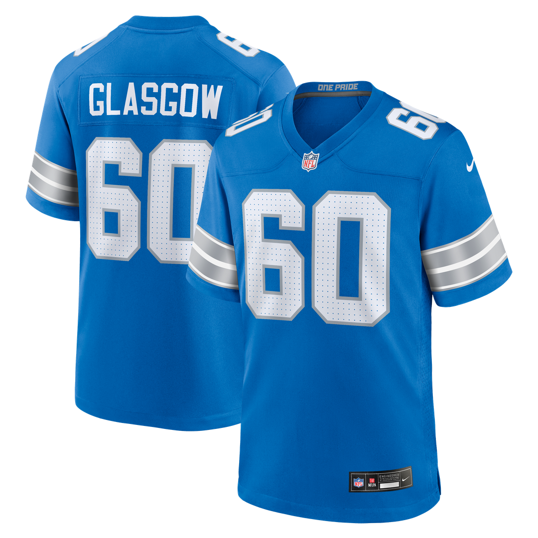 Detroit Lions Graham Glasgow Blue Team Game Jersey