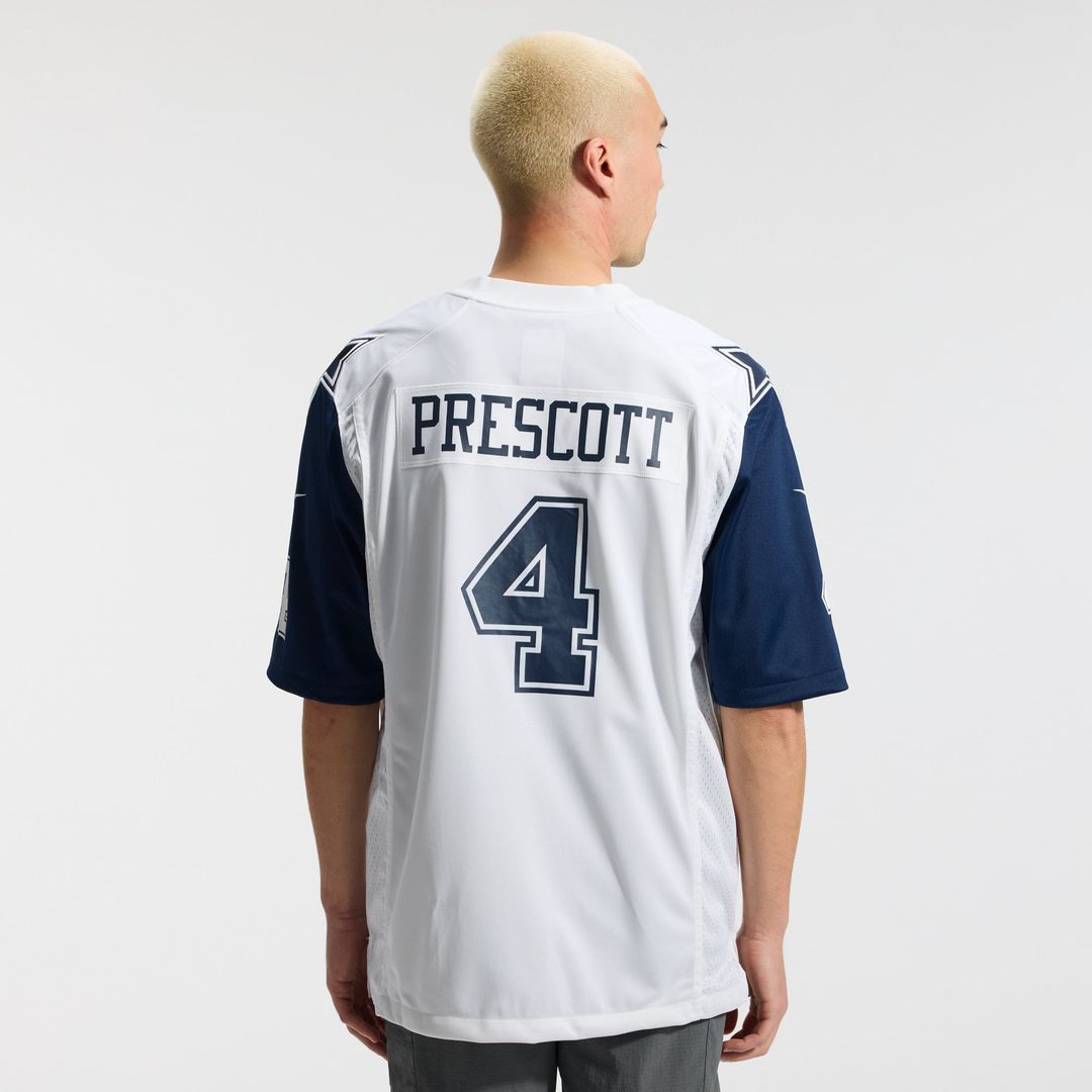 Dallas Cowboys Dak Prescott White Alternate Game Team Jersey