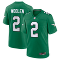 Philadelphia Eagles Tariq Woolen Kelly Green Alternate Game Jersey