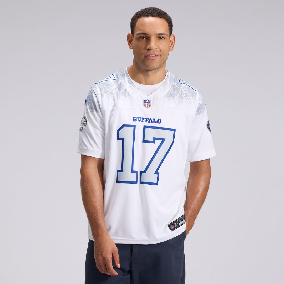 Buffalo Bills Josh Allen White Rivalries Collection Stitched Limited Jersey