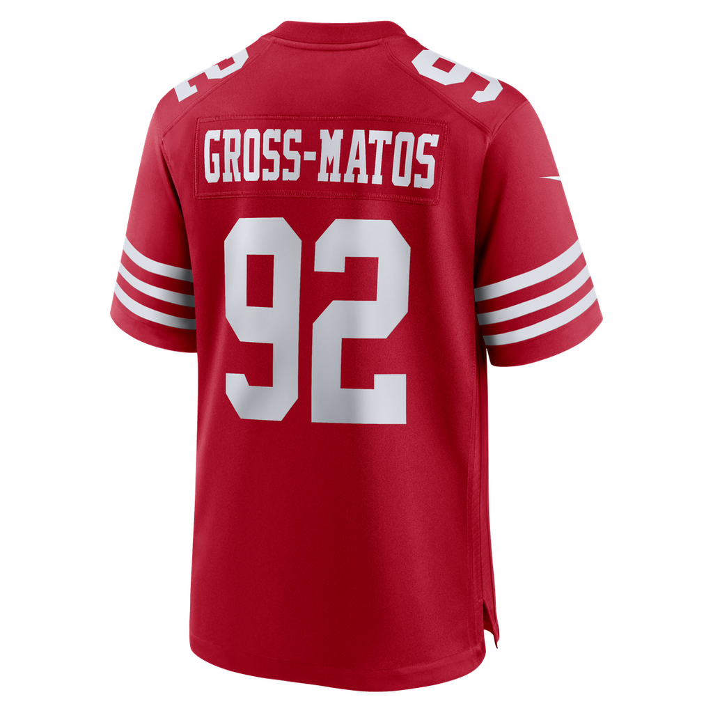 San Francisco 49ers Yetur Gross-Matos Scarlet Team Game Jersey