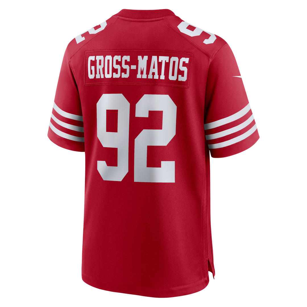 San Francisco 49ers Yetur Gross-Matos Scarlet Team Game Jersey