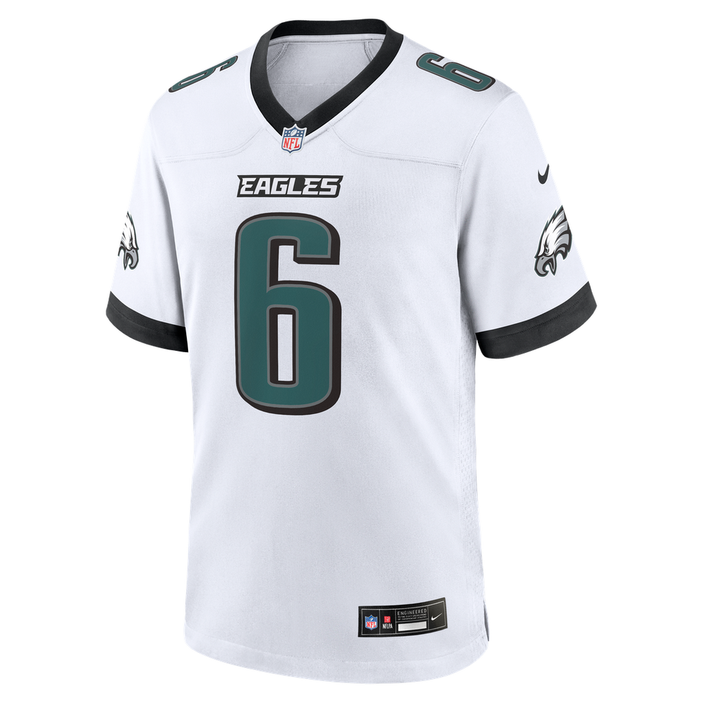 Philadelphia Eagles DeVonta Smith White Game Jersey