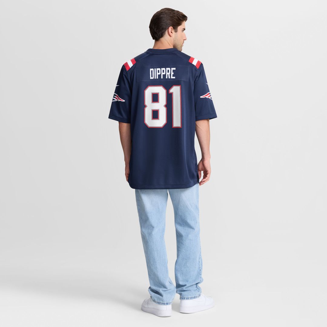 New England Patriots CJ Dippre Navy Team Game Jersey