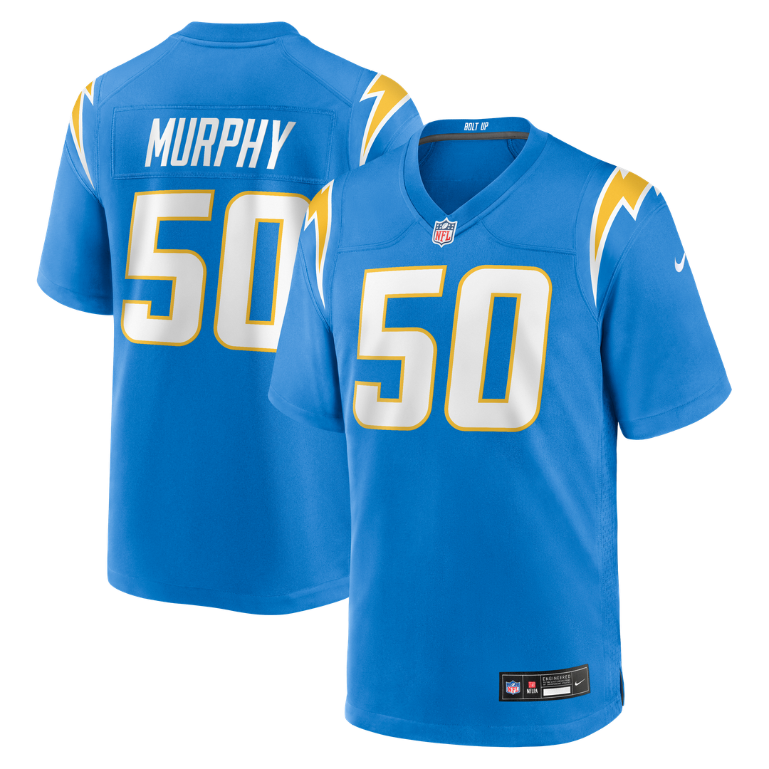 Los Angeles Chargers Caleb Murphy Powder Blue Team Game Jersey