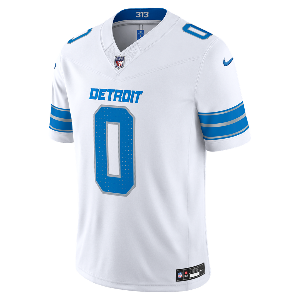 Detroit Lions Jahmyr Gibbs White Vapor F.U.S.E. Stitched Limited Jersey