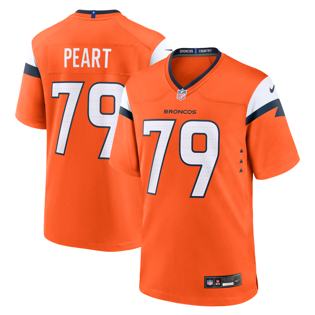 Denver Broncos Matt Peart Orange Team Game Jersey
