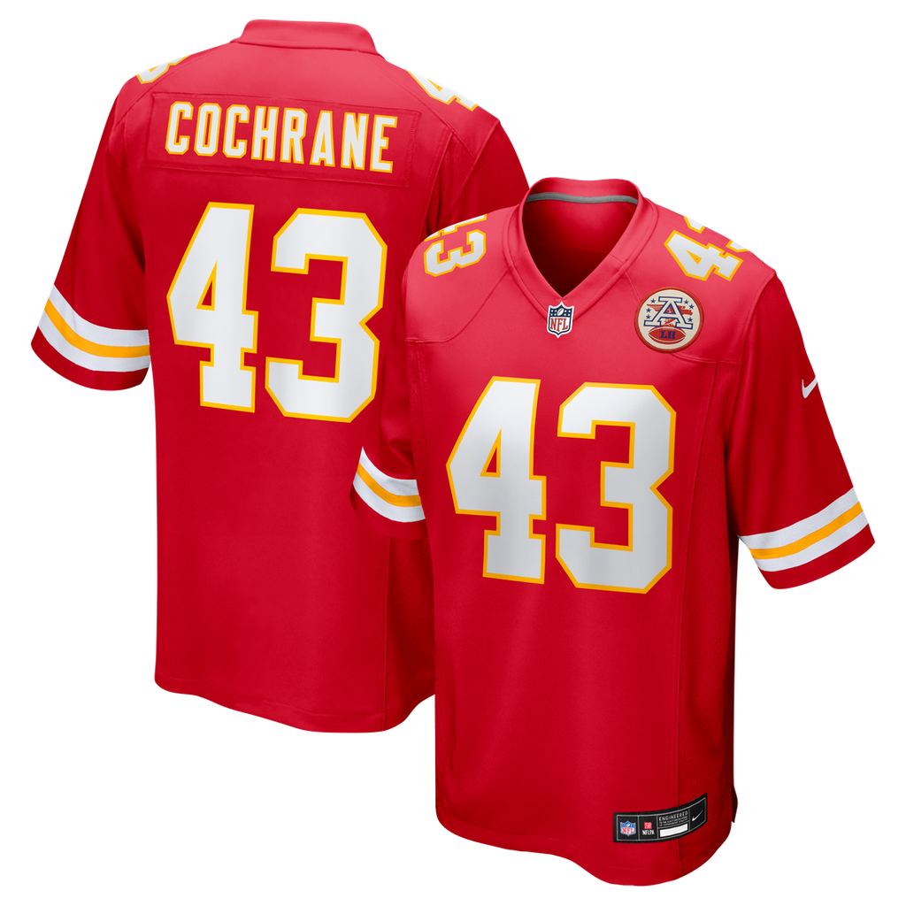 Kansas City Chiefs Jack Cochrane Red Game Player Jersey
