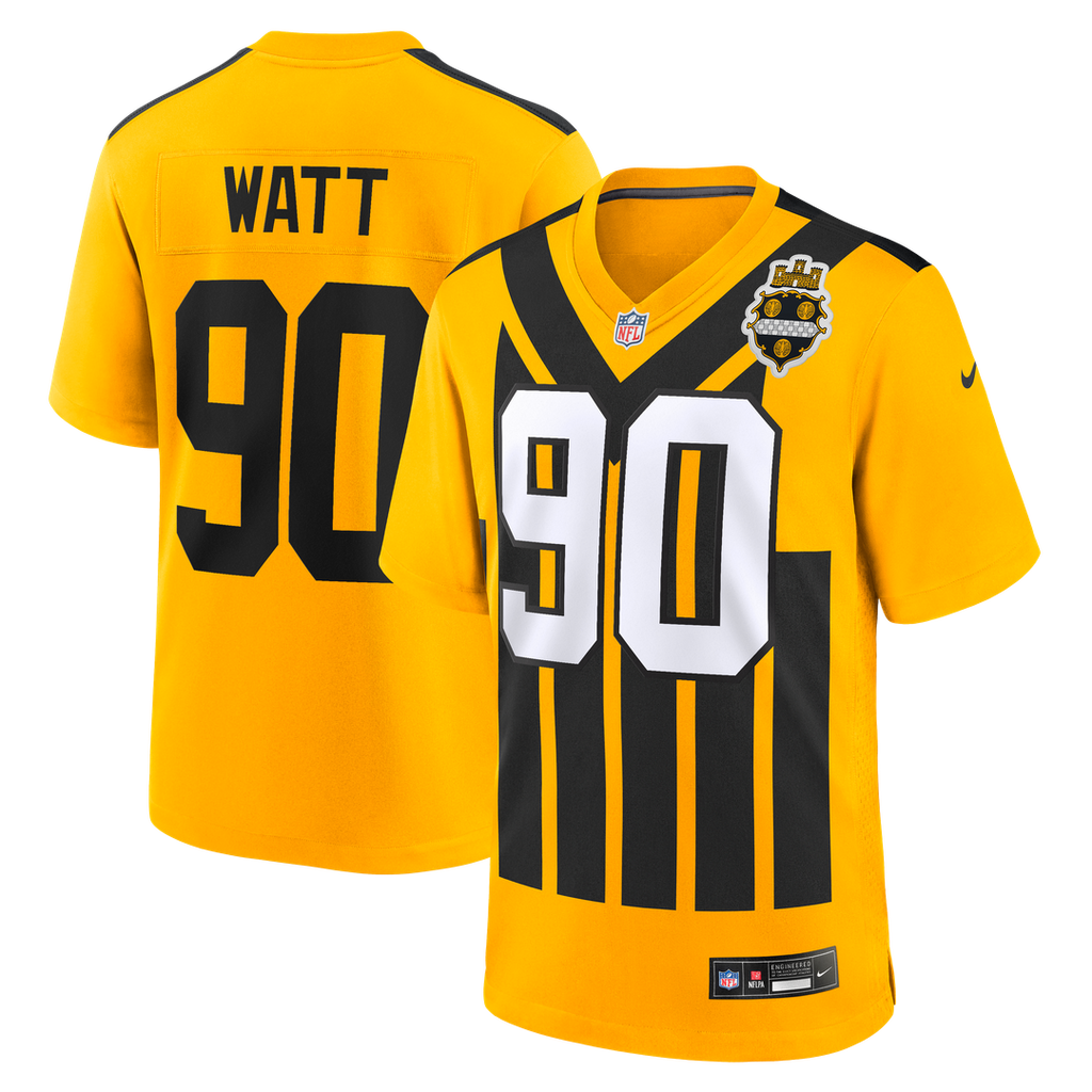 Pittsburgh Steelers T.J. Watt Gold Alternate 1933 Throwback Game Jersey