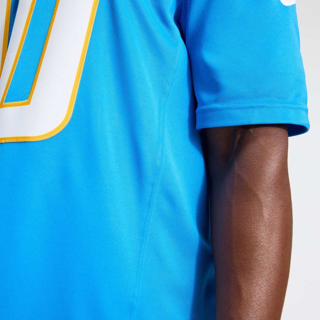 Los Angeles Chargers Justin Herbert Powder Blue Team Vapor F.U.S.E. Stitched Limited Jersey