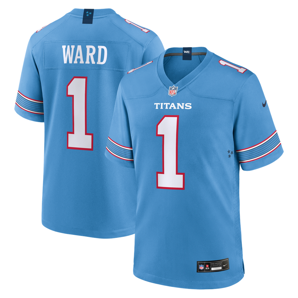Tennessee Titans Cameron Ward Light Blue Game Jersey