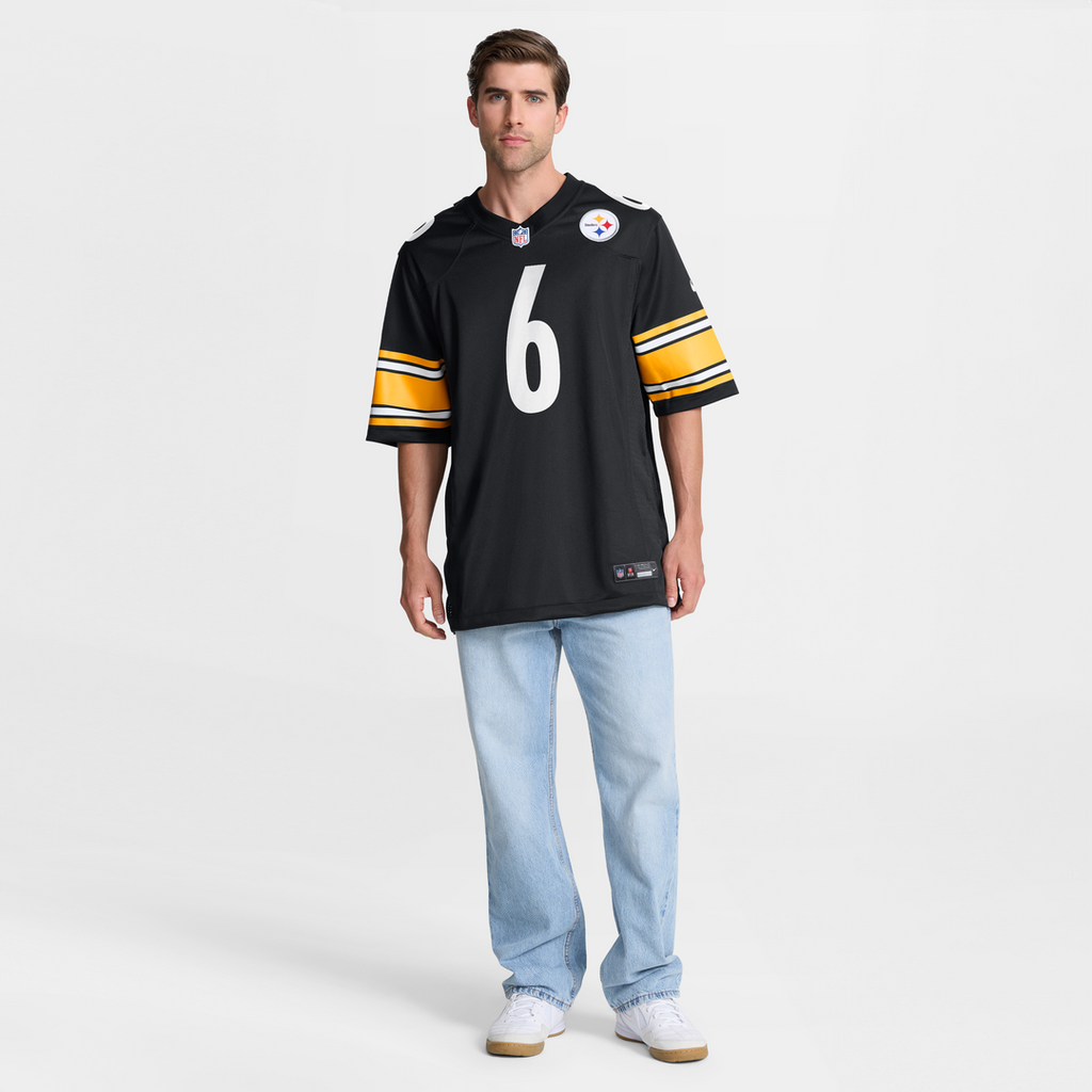 Pittsburgh Steelers Patrick Queen Black Game Player Jersey