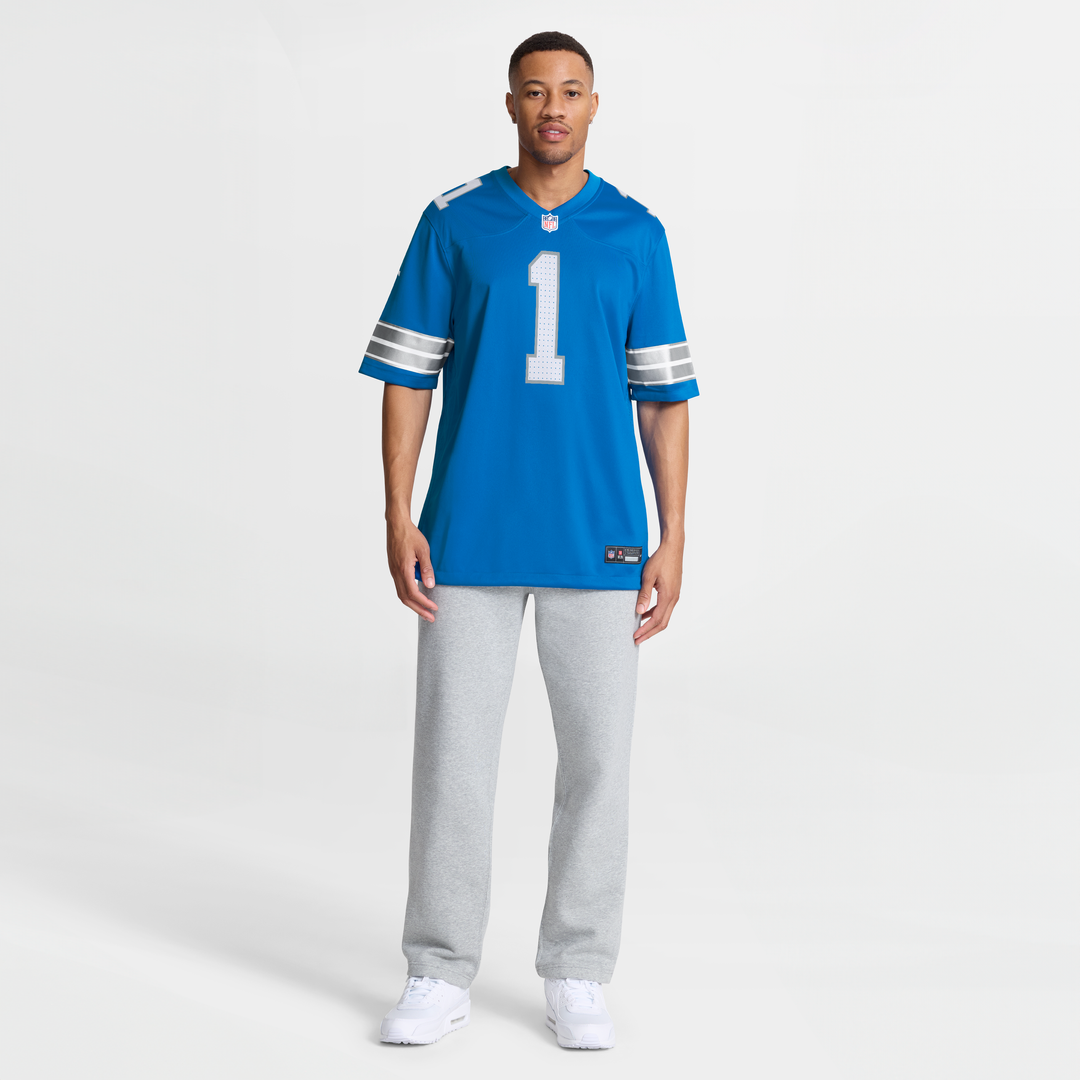 Detroit Lions Jameson Williams Blue Game Player Jersey