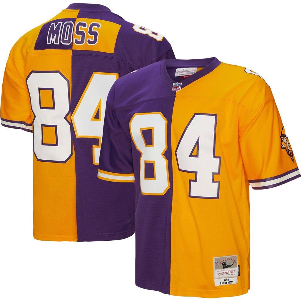 Minnesota Vikings Randy Moss Mitchell & Ness Purple/Gold 1998 Split Legacy Replica Jersey