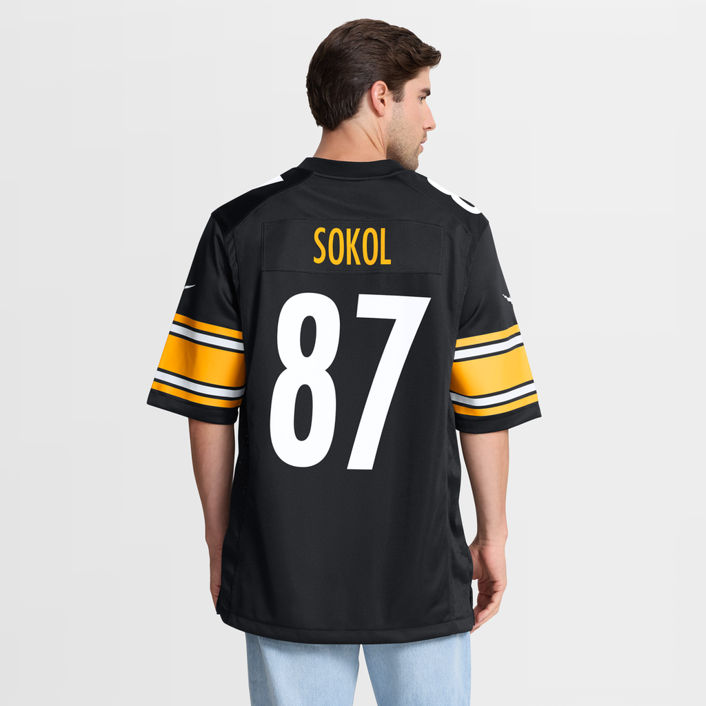 Pittsburgh Steelers Matt Sokol Black Team Game Jersey