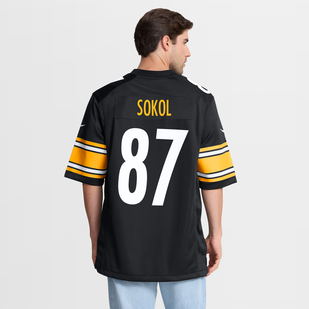 Pittsburgh Steelers Matt Sokol Black Team Game Jersey