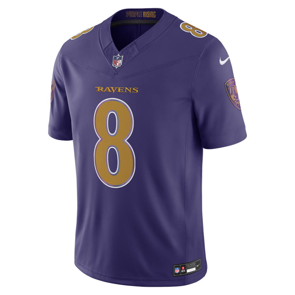 Baltimore Ravens Lamar Jackson Purple Alternate Vapor F.U.S.E. Stitched Limited Jersey