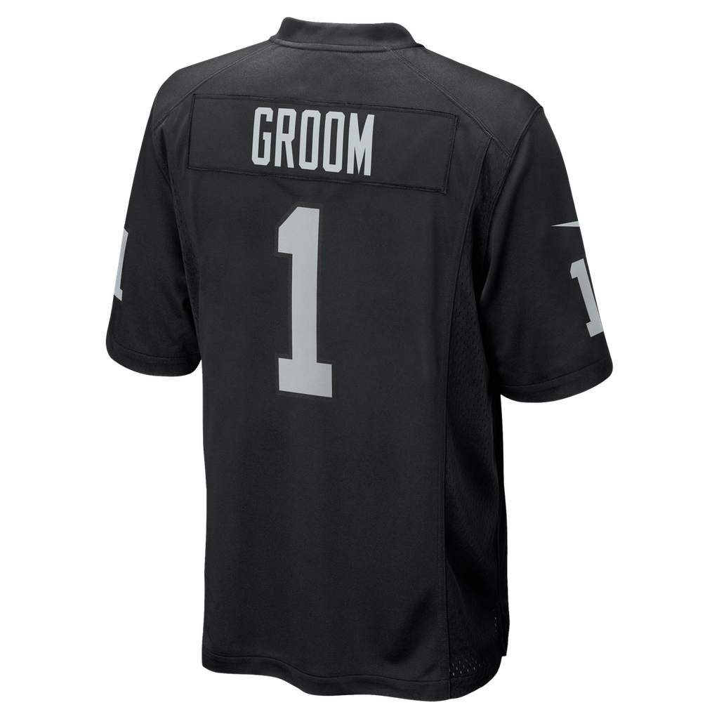 Las Vegas Raiders Number 1 Groom Black Game Jersey
