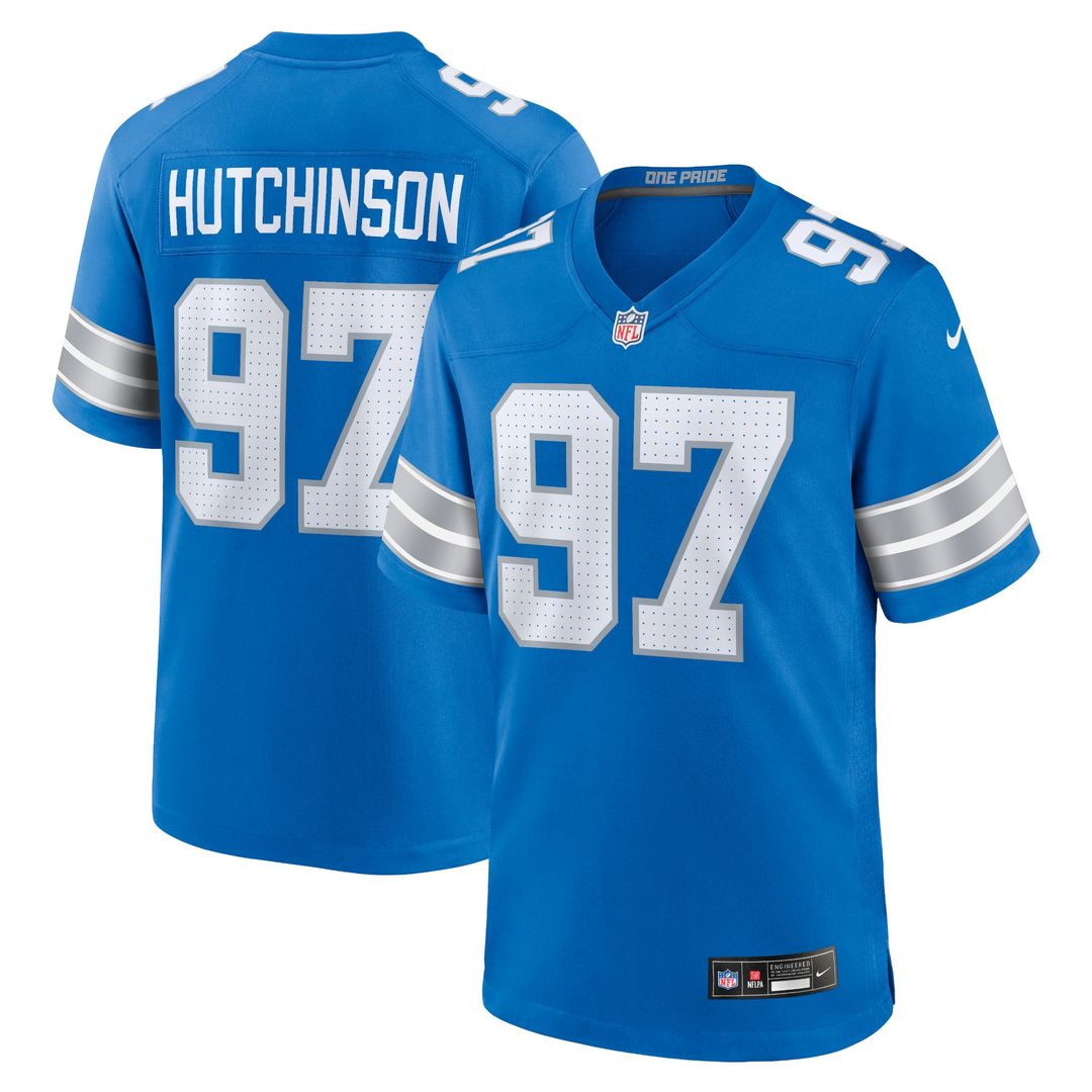 Detroit Lions Aidan Hutchinson White Game Jersey