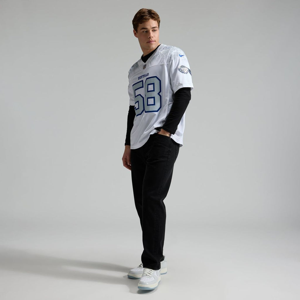 Buffalo Bills Matt Milano White Rivalries Collection Stitched Limited Jersey