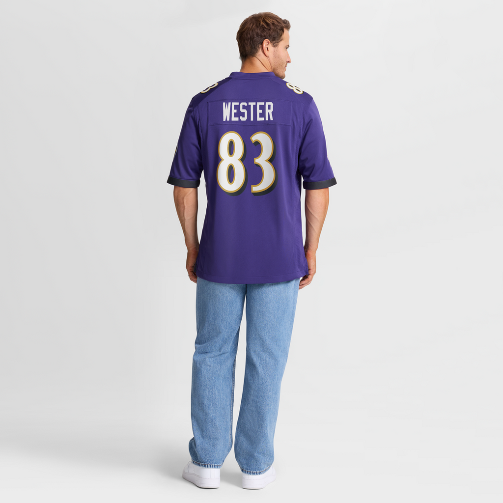 Baltimore Ravens LaJohntay Wester Purple Team Game Jersey